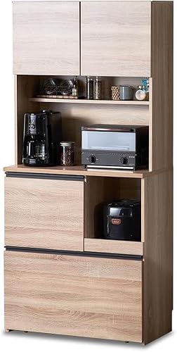 食器棚 レンジ台 キッチンキャビネット KCB-790 ブラック 食器棚 レンジ台 キッチンキャビネット KCB-790 ブラック